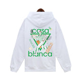 Casablanca Hoodie Autumn/Winter Letter Print Hooded Sweater