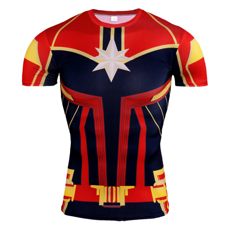 Marvel T Shirt Captain Marvel Short Sleeve T-shirt