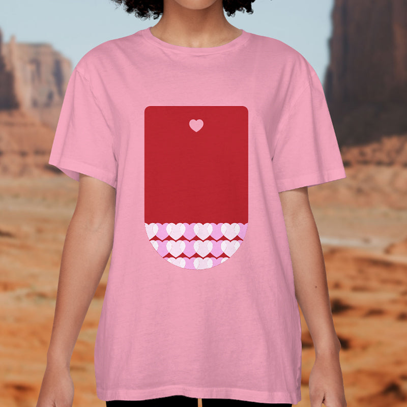 Valentine's Day T-Shirts Couple Love Print Sweet Style