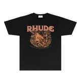 Rhude T Shirts Printed Trendy Pure Cotton