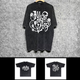 Amiri washed t-shirt morning glory printing short sleeve