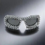 Trendy punk glasses special-shaped spikes and rivets