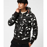 Shark Print Hoodie Black And White Luminous Shark Coat Looped Fabric Hooded Shark Sweater Shark Embroidered Hoodie