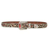 Hip-hop punk rhinestone belt spring alloy pin buckle