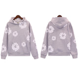 Denim Tears Outfit:Hoodie/Sweatpants (Separate Purchase Options) Puff Print Couple Loose Hooded Sweater