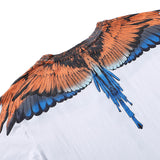Marcelo Burlon T Shirt MB Orange Blue Wings Men's and Women's Same Hip Hop Pure Cotton