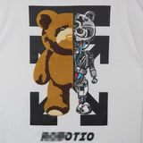 Palm Angels T Shirts Mechanical Bear Arrow Print T-shirt Short Sleeve