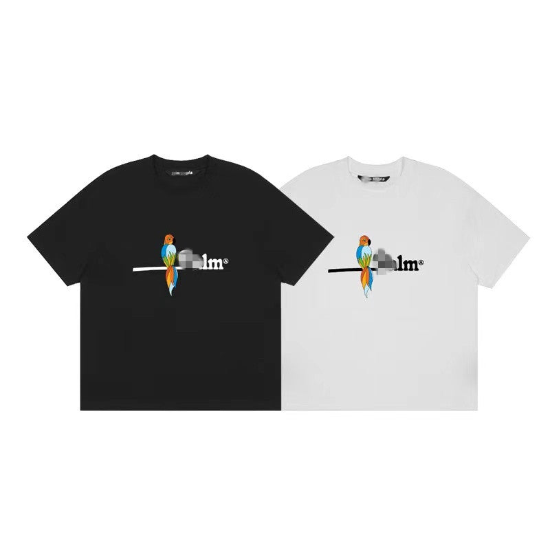 Palm Angels T Shirts Palm Angels Letter Print Short-Sleeve T-shirt Loose Half Sleeve