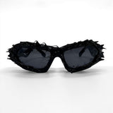 Trendy punk glasses y2k epoxy resin irregular shape