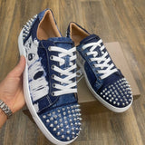 Louboutin-style red bottom shoes european station cl red bottom shoes best sellingstuds shoes stylishtrendyclstuds shoes fashioneasiest for match red bottom studs sneakers