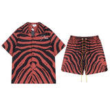 Rhude T Shirt Zebra Letter Embroidery Casual Short Sleeve Shirt, Shorts