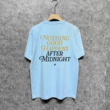 Amiri t shirts earth letter printing short sleeve