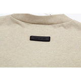 Fog Essentials T Shirts Spring/Summer FOG Season 9 Double Line Flocking Letter V-Neck Short Sleeves