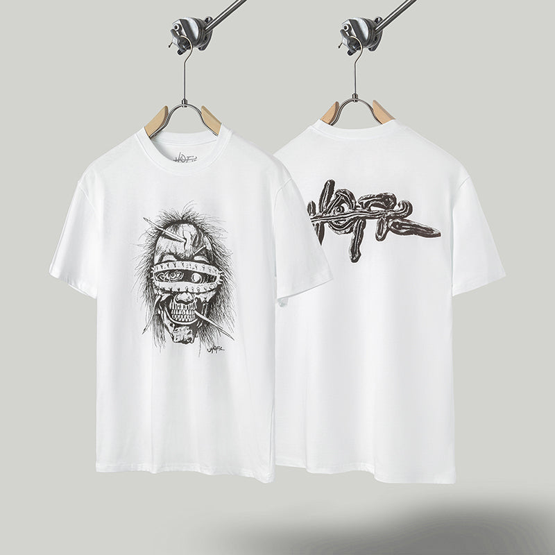 Travis Scott T Shirts Cactus Jack x Utopia Utopia joint mummy short sleeve