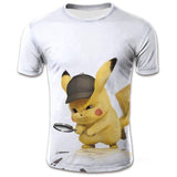 Men and Women Pokemon Pikachu T Shirt Summer Pet Pokemon Pikachu Printed Short Sleeve T-shirt