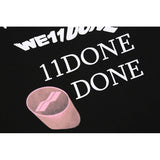 We11 Done T Shirts Puff Print Letter Logo For Men And Women