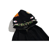 Shark Print Hoodie Camouflage Cardigan Men'S And Women'S Sweater Hoodie Coat