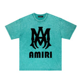 Amiri Washed Distressed T Shirt Printed Trendy Pure Cotton