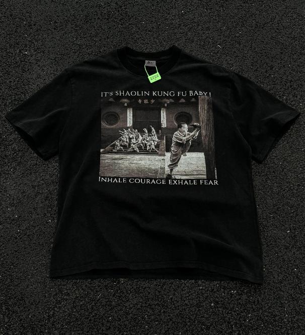 Men Vintage T-Shirts "IT'S SHAOLIN KUNG FU BABY!" Saint Michael Tee