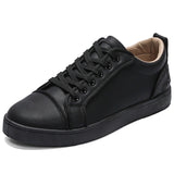 Louboutin-style red bottom shoes mencl red bottom embroidercasual shoes young man sneakers fashiontrendyexport business leather shoes white shoes