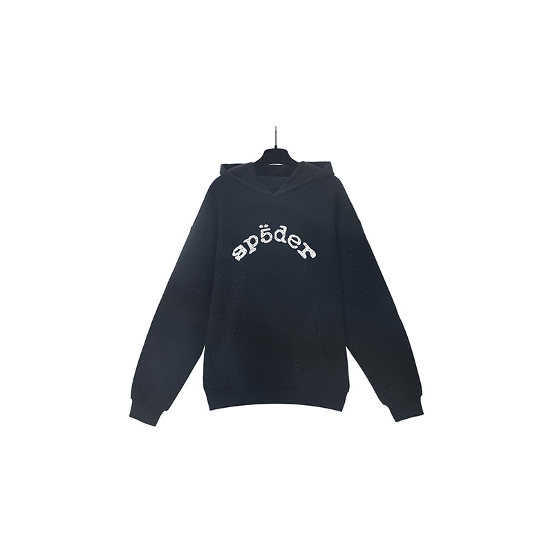 Sp5der Hoodie Cobweb Puff Print Pure Cotton