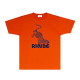 Rhude T Shirts Printed Trendy Pure Cotton