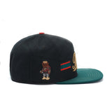 Trendy flat brimmed hat letterbiggieembroider adjustable