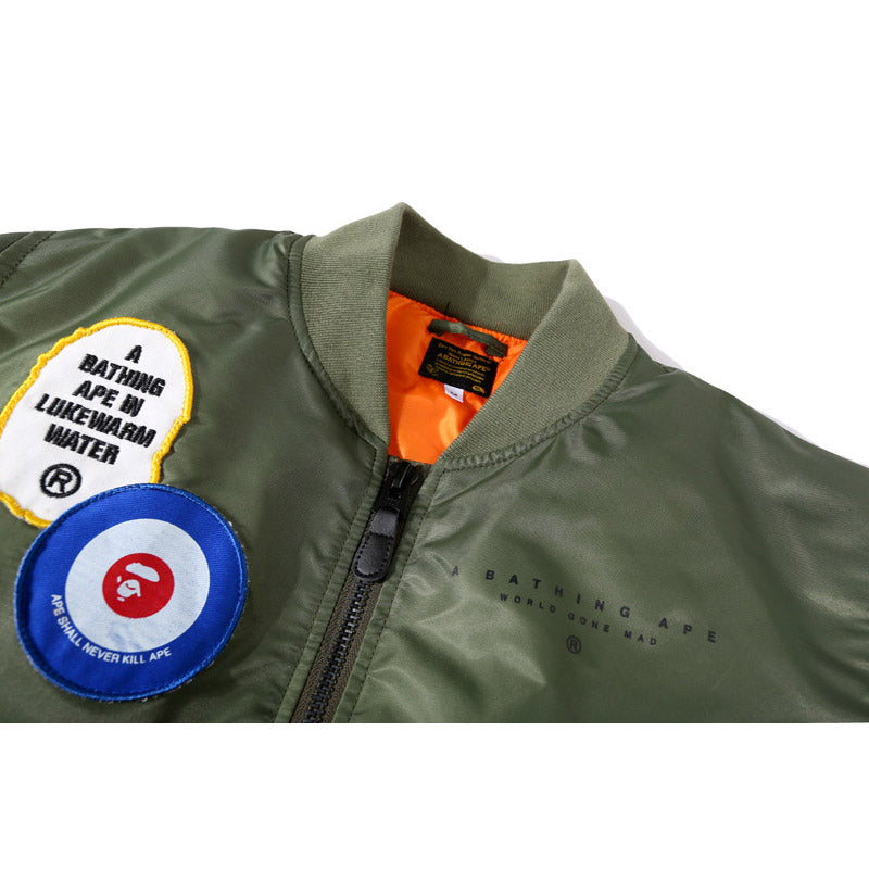 Shark Print Coat Autumn And Winter Men'S Casual Armband Baseball Cotton-Padded Jacket Jacket Men'S And Women'S Coats