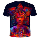 Stranger Things T Shirt Summer Short Sleeve 3D Digital Printed Loose T-shirt Top