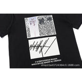 C.e t shirts black and white creative photo men's and women's short sleeves