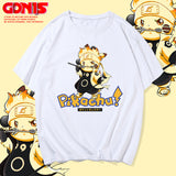 Men and Women Pokemon Pikachu T Shirt Anime Union Ming Bao Cute Loose