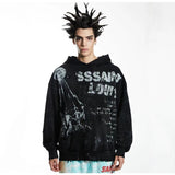 Mens Vintage T-Shirts Saint Michael Washing vintage Loose Hooded Sweater Hoodie