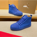 Louboutin-style red bottom shoes spring autum red bottom cl european station k-style british casual small black shoes good men's spike shoes