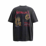 SAINT MICHAEL Vintage T Shirt Metallica And Justice for All Justin Bieber Direct Injection Short Sleeve
