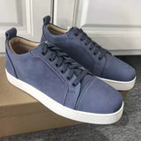 Louboutin-style red bottom shoes european station cl men's shoes rivets red bottom sneakers easiest for matchtrendy rivets couple style casual european goods