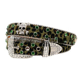 Hip-hop punk rhinestone belt skull punk style