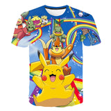 Men and Women Pokemon Pikachu T Shirt Pikachu 3D Digital Printed T-shirt