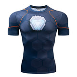 Marvel T Shirt Tight Men's Sports Fitness 3D Men's Clothing