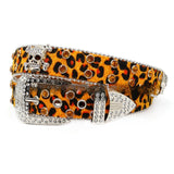 Hip-hop punk rhinestone belt skull punk style