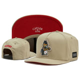 Trendy flat brimmed hat cowboy cartoon cat adjustable
