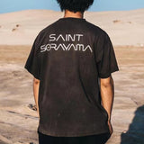 Saint Michael T Shirt Robot Distressed T-shirt Men and Women