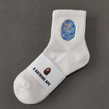 Bape Socks Male Female Medium Tall Tube