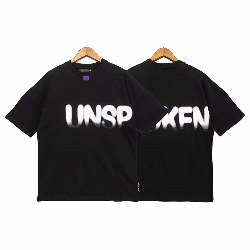 Palm Angels T Shirts Letter Short Sleeve T-shirt Loose Half Sleeve