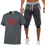 Stranger Things T Shirt Summer Fashion Printed Stranger Things Cotton Short Sleeve T-shirt Cropped Pants Suit