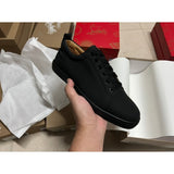 Louboutin-style red bottom shoes european cl style gridsmen's shoes cowhide rivets hot diamond low-top red bottom shoes couple sneakers casualeasiest for match