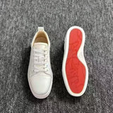 Louboutin-style red bottom shoes european station cl electric embroidered red bottom men's shoes black embroiderlow ankle shoes flatscasual shoes