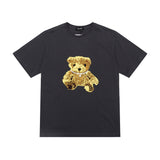 We11 Done T Shirts Embroidered Bear Pattern Men and Women Same Style Summer Pure Cotton