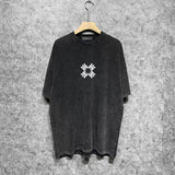 Amiri washed t-shirt - small letter crew print short sleeve