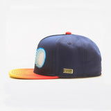 Trendy flat brimmed hat cartoon embroidered