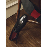 Louboutin-style red bottom shoes derby shoes menclassycl red bottom leather shoes blake thick sole business work clothing pointed toe thin bottom oxford shoes
